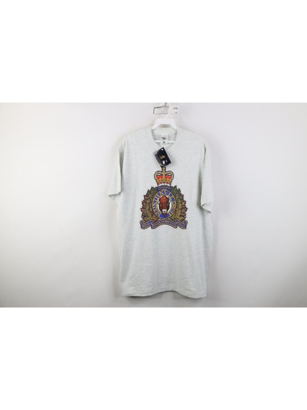 Deadstock Vintage 90s Mens Large Royal Canadian Mounted Police Crown T-Shirt